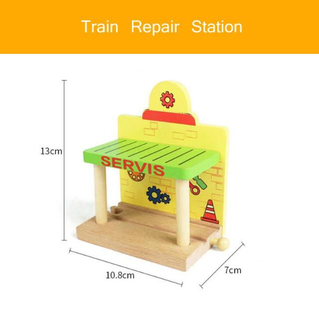 Tutti i Tipi di Giocattoli per Ferrovie su Binari di Legno Accessori per Binari del Treno in Legno di Faggio adatti per Binari di Marca Giocattoli Educativi per Bambini