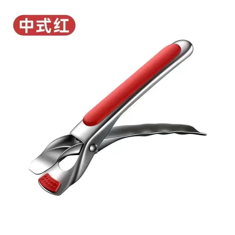 2PCS Non-slip Pot Pan Gripper Clip Hot Dish Plate Bowl Clip Retriever Tongs Silicone Handle Kitchen Tool Air Fryer Camping