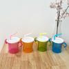 Agafra Straw Cup 180ml, Pink, Orange, Blue, Green, 4 Pcs.