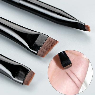 3st/set Blade Eyeliner Borste Ögonbrynsborste Portabel Platt Fin Eye Liner Brynkontursminkborstar Kosmetisk skönhetssminkverktyg