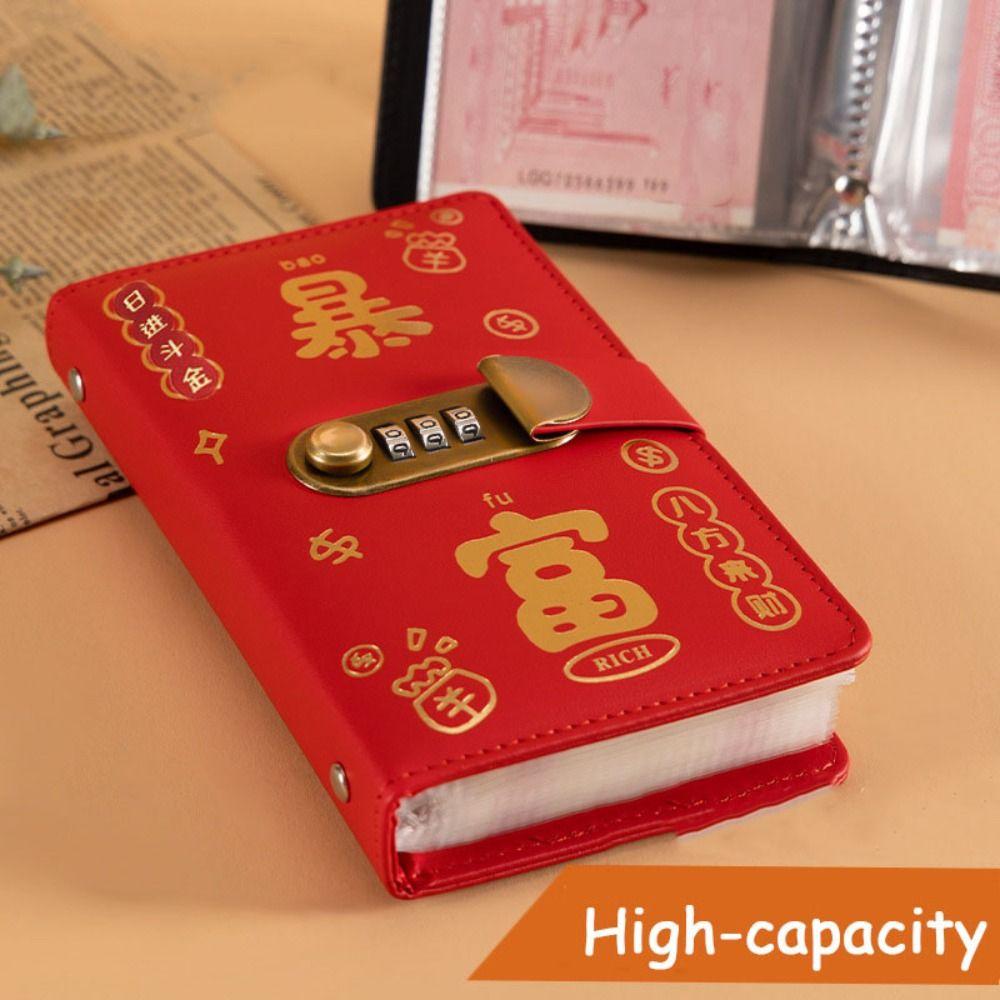PU Leather Saving Money Binder Refillable Account Book  Office Stationery Supplies