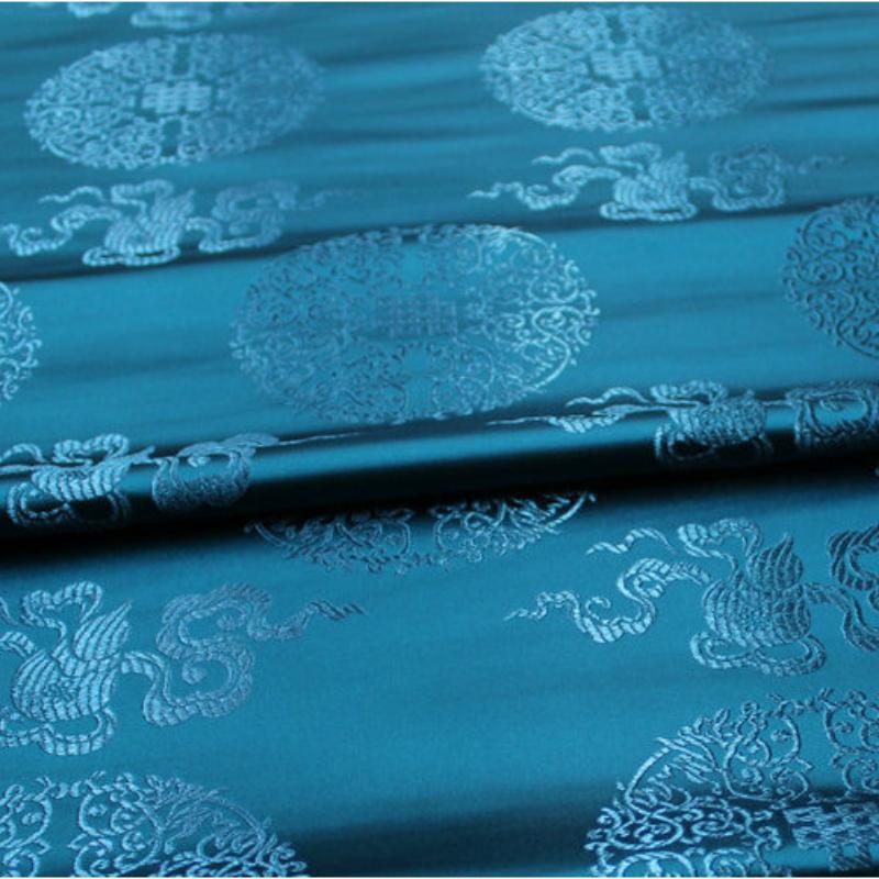 Chinesischer Stil Tang-Kostüm Mongolische Robe Tibetische Robe Ethnische Kostümierung Antikes Jacquard-Brocade-Band Seide Antiker Stoff