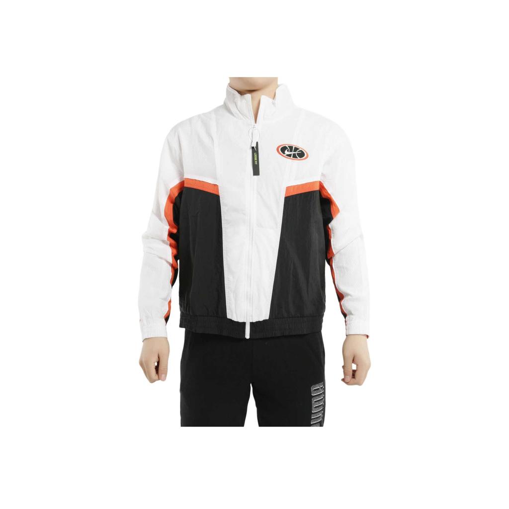 Nike Throwback Woven Basketball Jacket Pánské bundy Černá Bílá AV9756-100