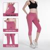 Pantaloni da Yoga Elasticizzati a Vita Alta da Donna - Traspiranti, Assorbi-Sudore, Lunghezza 7/8 per Primavera/Estate