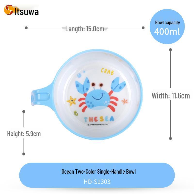 Wuhe Kids' Melamine Cartoon Compartment Tray, Baby Bowl, and Tableware Set