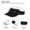 Colorful Neon Rainbow Bright Stars Sports Sun Visor Hats Adjustable Lightweight Packable Empty Top Visor Hat for Running Tennis