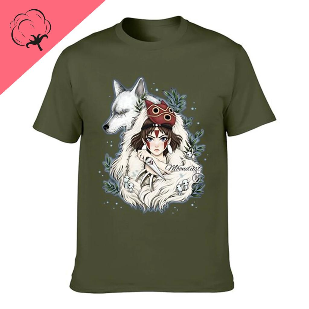 Grafische Neuheit Prinzessin Mononokes Hime T-Shirts für Herren Damen Reine Baumwolle Kodama Baum Waldgeist T-Shirts Shirt