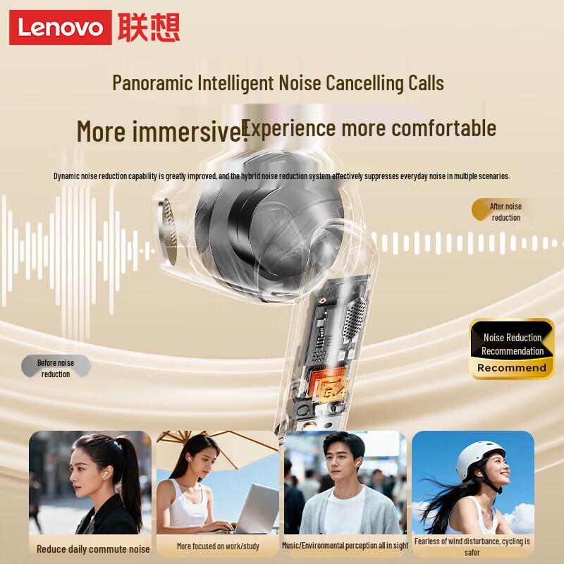 Lenovo 2026 Wireless Semi-In-Ear Bluetooth Earbuds