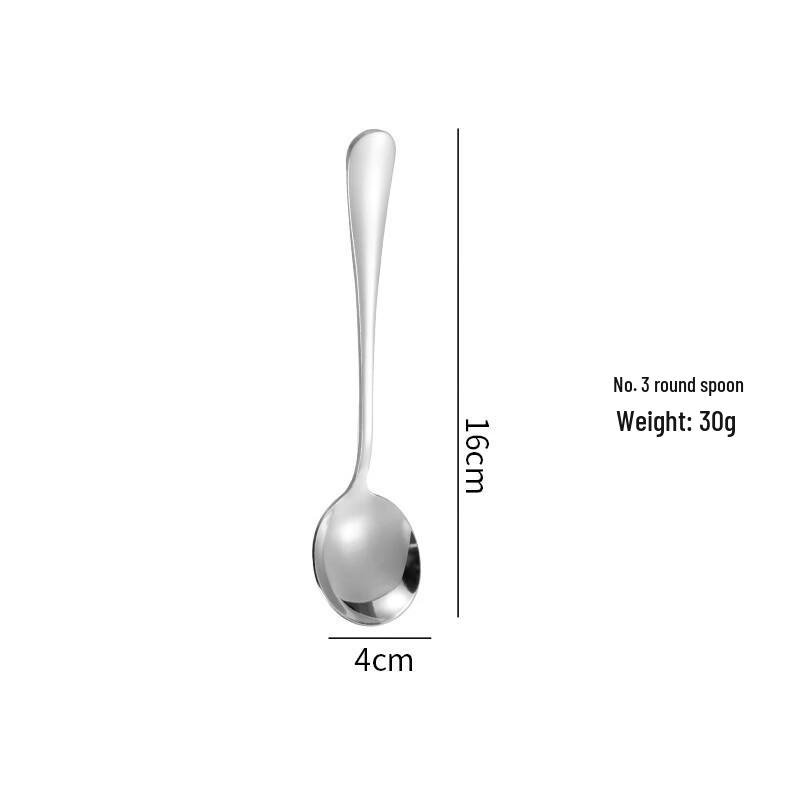 RuHan American Style Silver Round Spoon Set