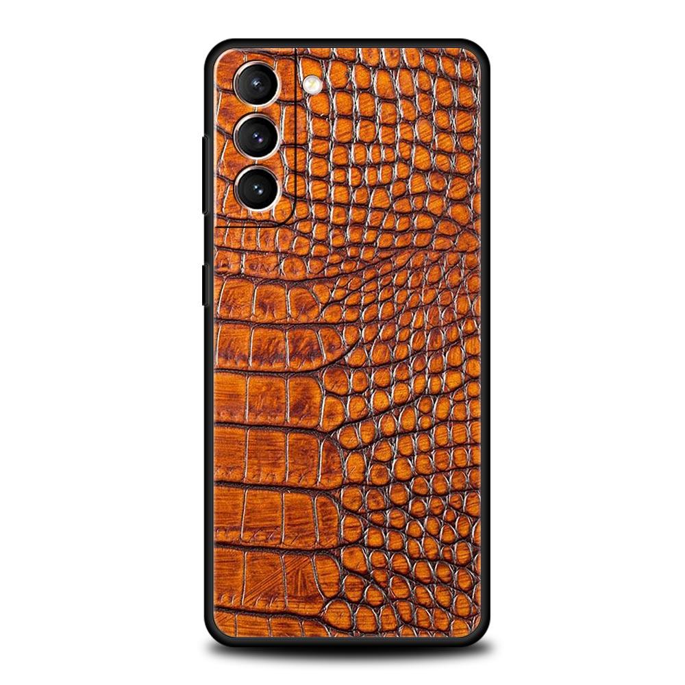 Pretty Luxury Snake Skin Phone Case For Samsung Galaxy S24 S23 S22 S20 Ultra S21 FE 5G S10 S9 Plus S10E Soft Silicone Cover
