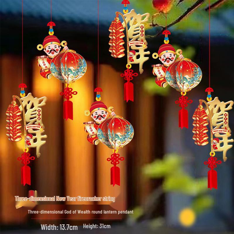 2026 Year of the Horse New Year Good Luck Red Lantern Hanging Ornaments