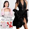 55cm Lace Flower Gloves Wide Ruffle Trim Bride Wedding Gloves Elegent Bridal Gloves  Women