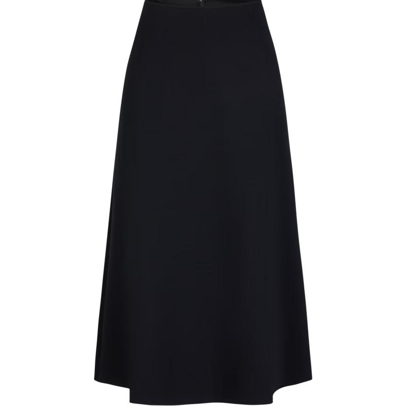 JUZUI Hepburn Style Elegant Triacetate Long A-line Skirt L