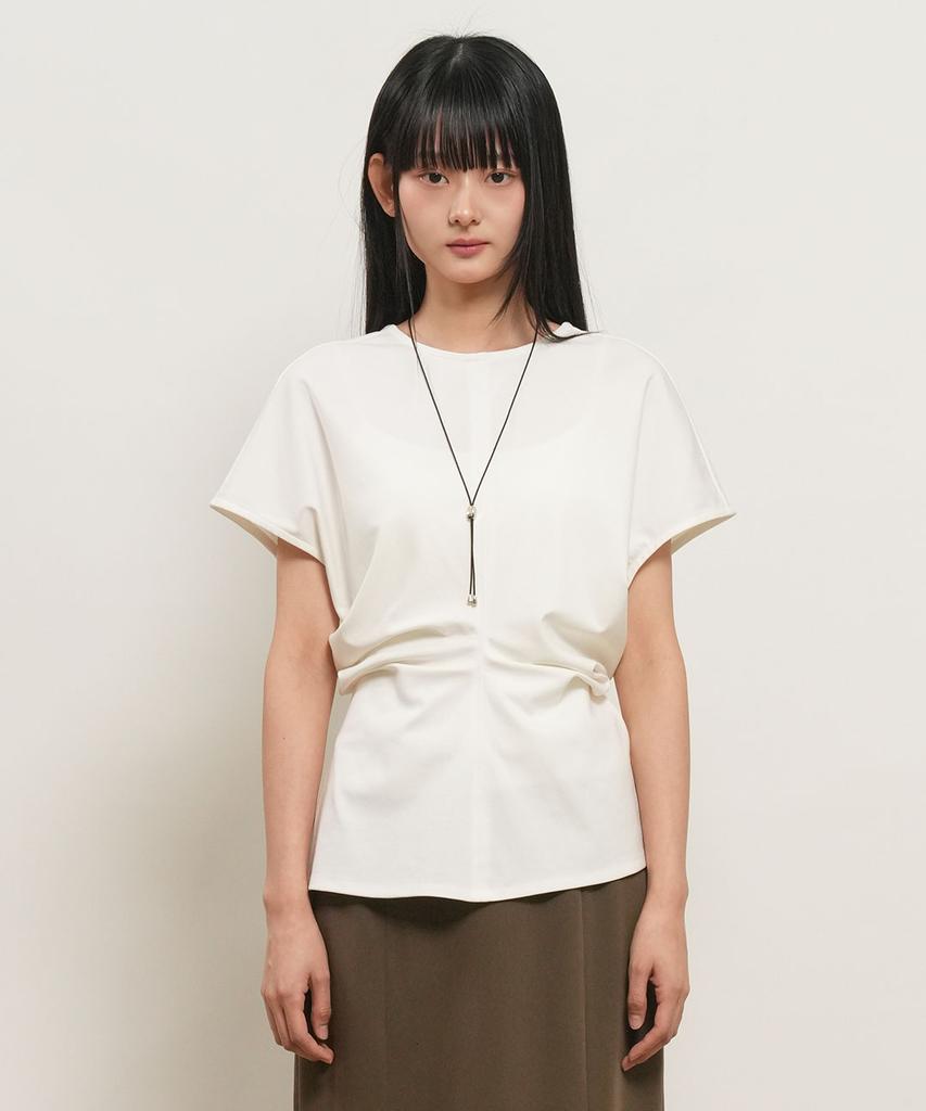 GENERALIDEA Back Point Draped T-Shirt [Off White] / Gf2Lts524