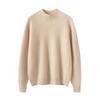 Women's 100% Cashmere Pullover Sweater, Half-High Collar, Long Sleeve, Thick Knit, Autumn/Winter Style.