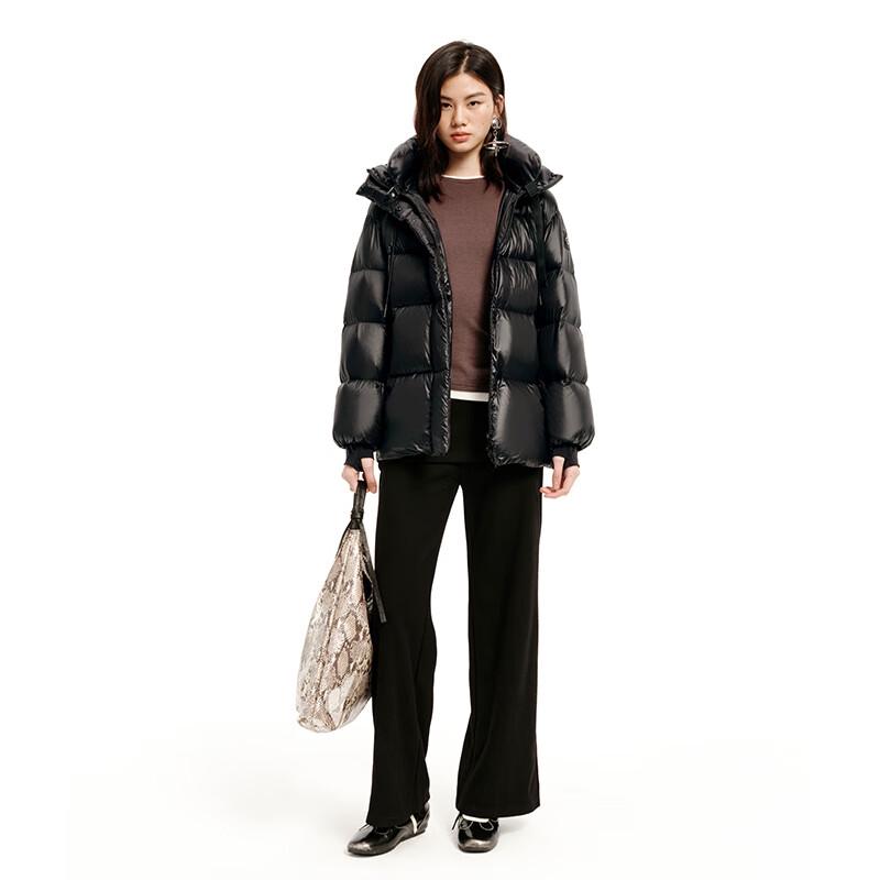 Aolaiyi Star Ring Series Women's Detachable Hooded Goose Down Puffer Jacket