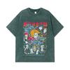 Camisetas Lavadas de 275 GSM 100% Algodón Fullmetal Alchemist V1 Estampado Unisex Camiseta Pesada de Algodón