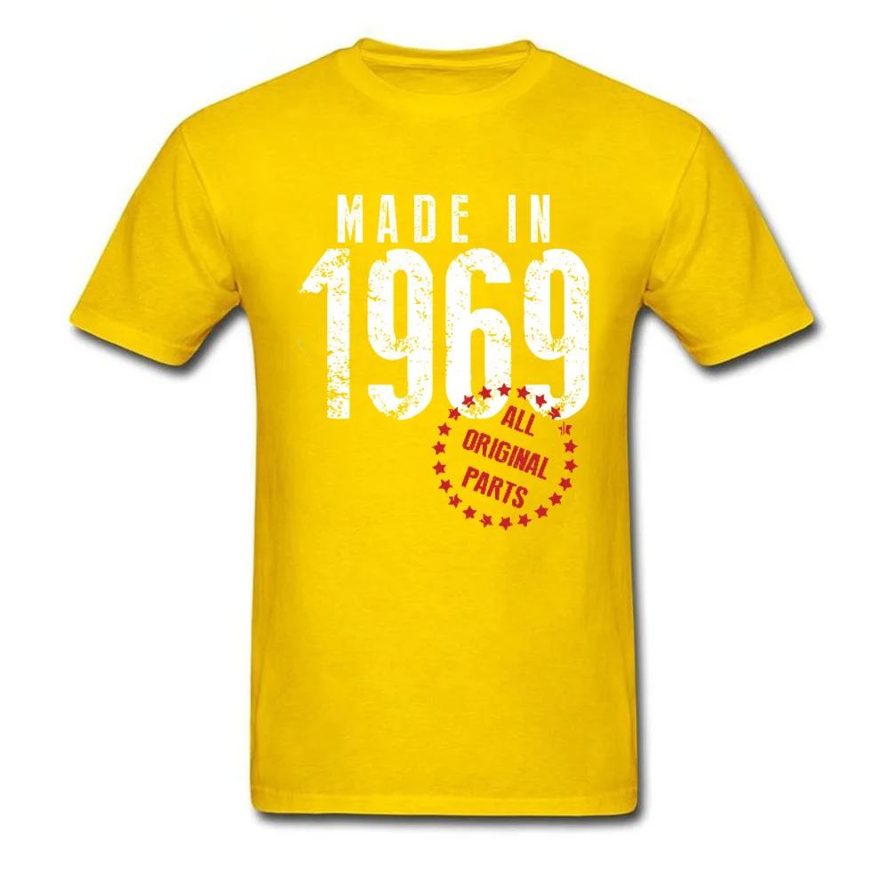 Vintage Creative Father's Tshirt Made In 1969 All Original Parts Pure Cotton Breathable Casual T Shirt Prevalent Tops & Tees Men