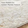Gold Marble Furry Rug Imitation Rabbit Fur Carpet Living Room Decoration Luxury Soft Bedroom Mat Sofa Table Rug