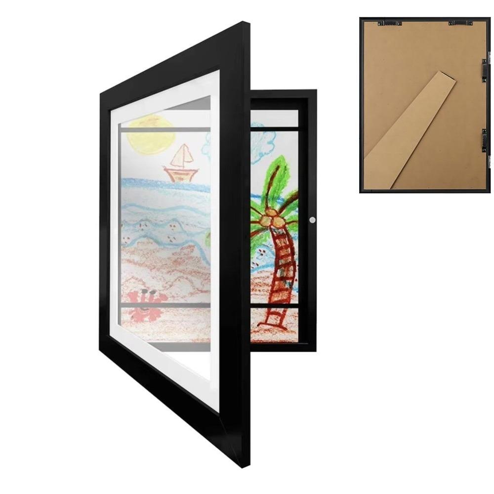 Magnetic Design Art Display Frame Front Opening And Changeable Magnetic Photo Frame  Kids Pictures