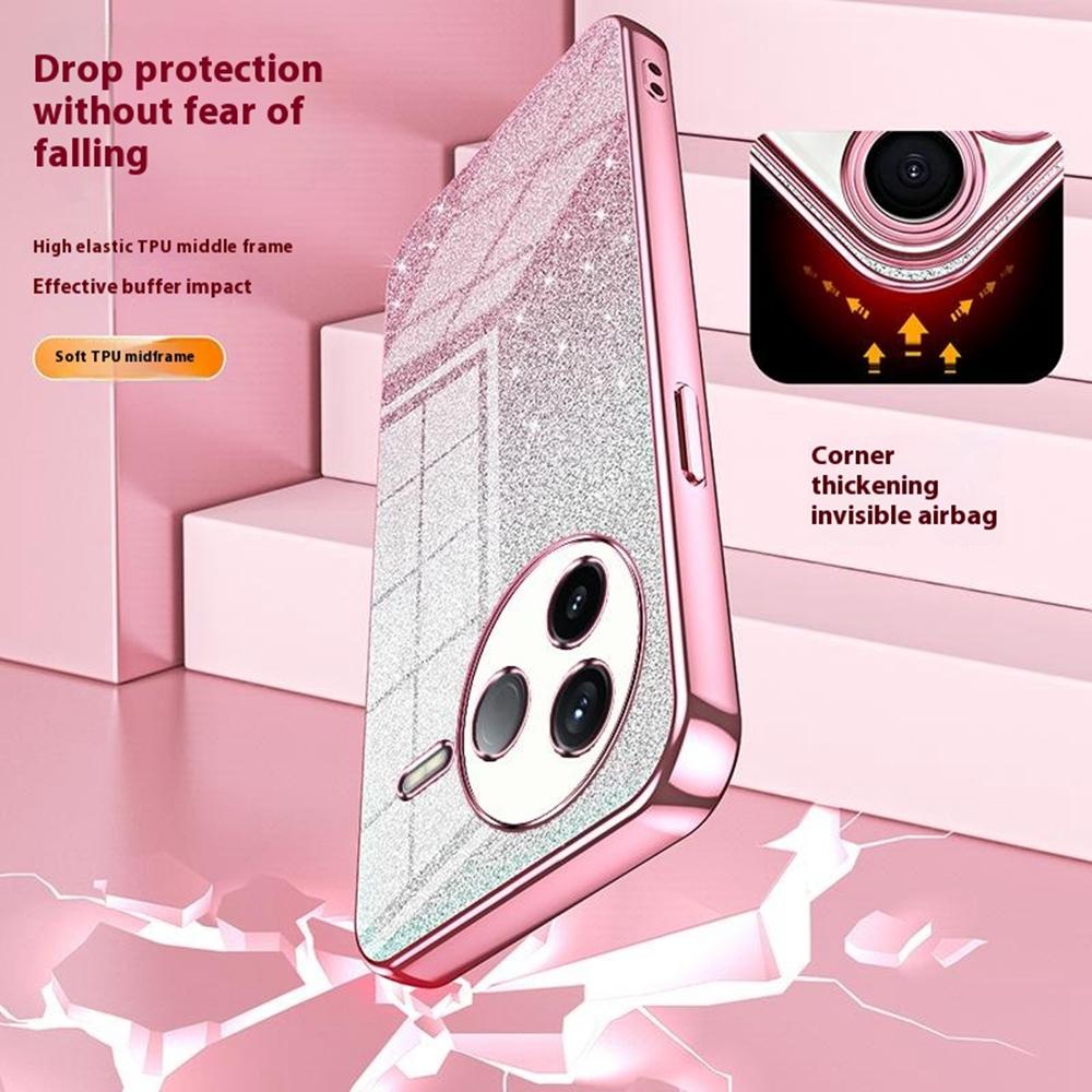 For Xiaomi Poco F7 Pro 5G/Redmi K80 5G Case Electroplating Gradient Glitter TPU Phone Cover