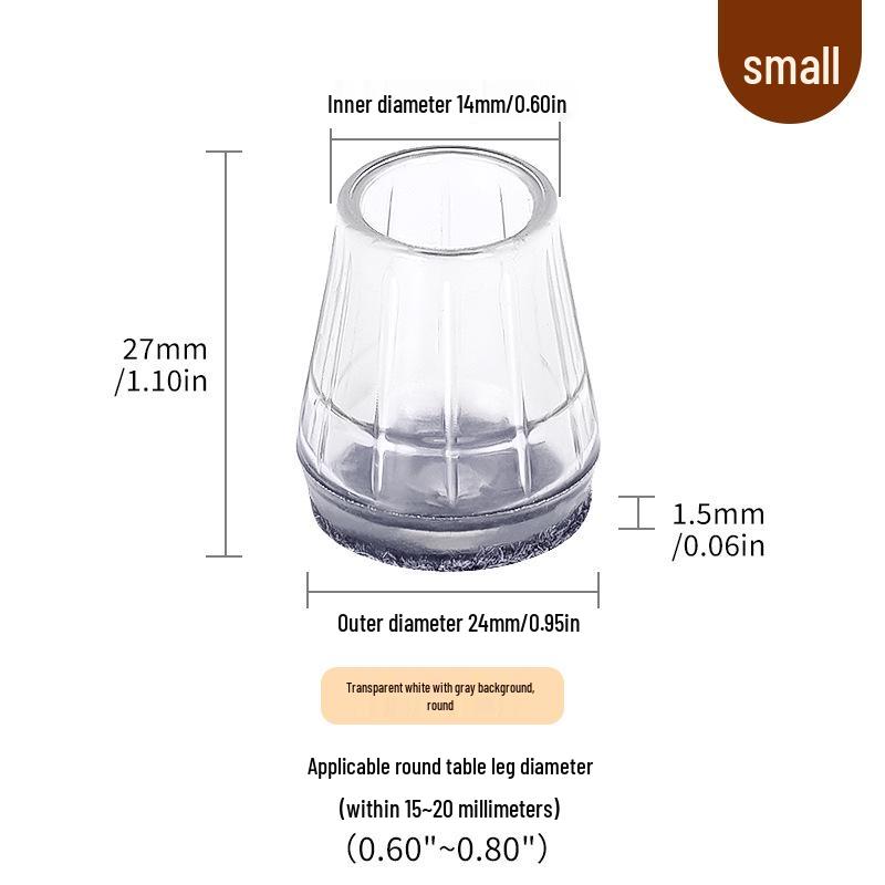 Silicone Chair Leg Covers with Felt Pads - Furniture Protection and Noise Reduction