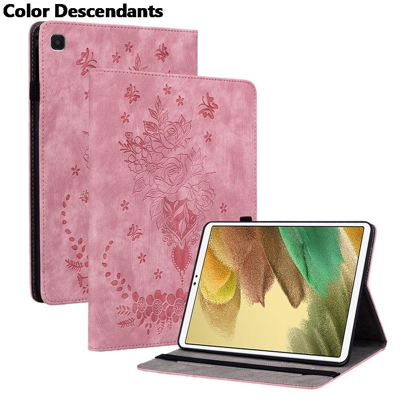 

For Samsung Galaxy Tab A7 Lite Case 8.7 inch 2021 SM-T220 SM-T225 T220 T225 Cover Funda Tablet Rose flower Embossed Shell Coque For Tab A7 Lite 8.7 рожевий