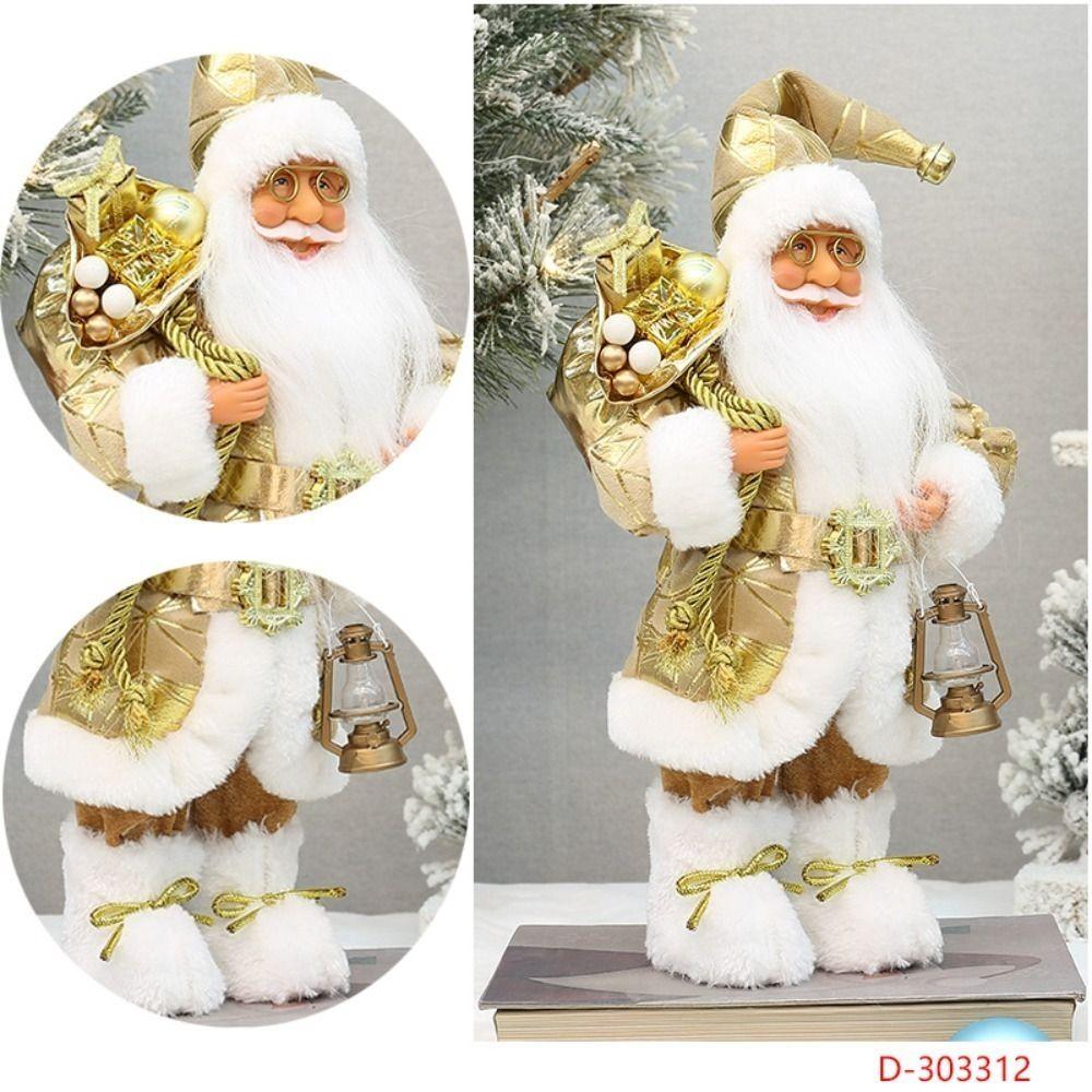 12 Inches Creative Santa Claus Decorations Standing Santa Claus Santa Claus Doll Party Supplies