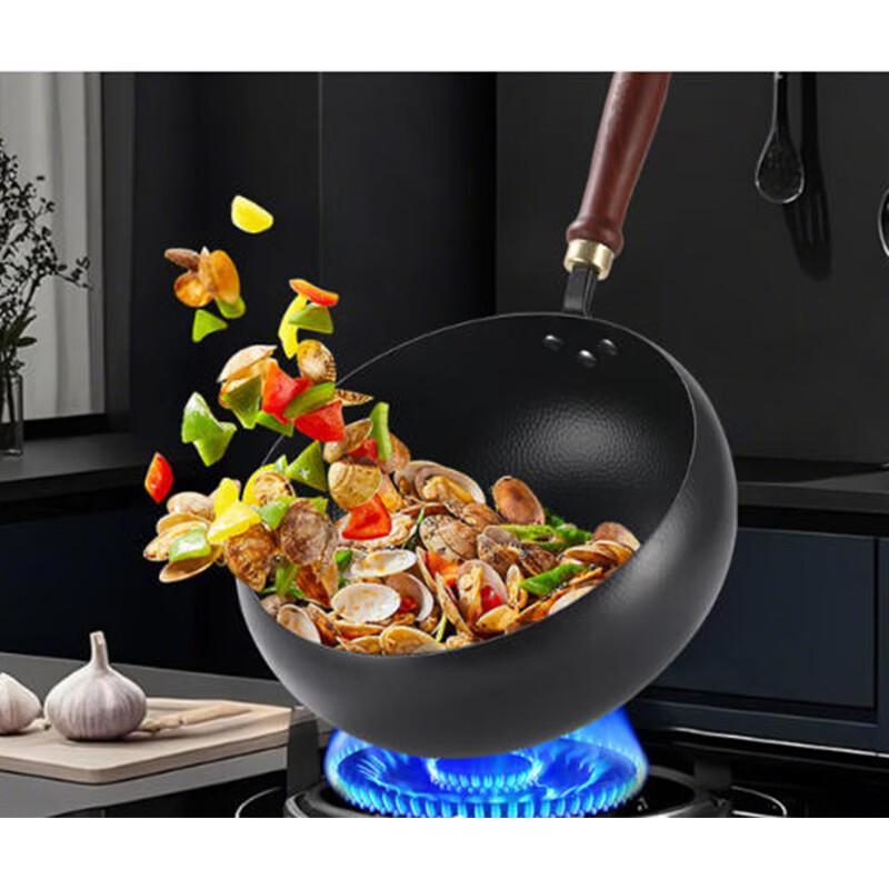 Youjin Ant HR-012 Big Belly Black Cast Iron Wok