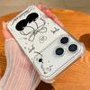 Bowknots Cherry Pattern Case For iPhone 17 Pro Max Coque iPhone 16 15 14 13 Pro Max 11 Shockproof Clear Soft Silicone Cover
