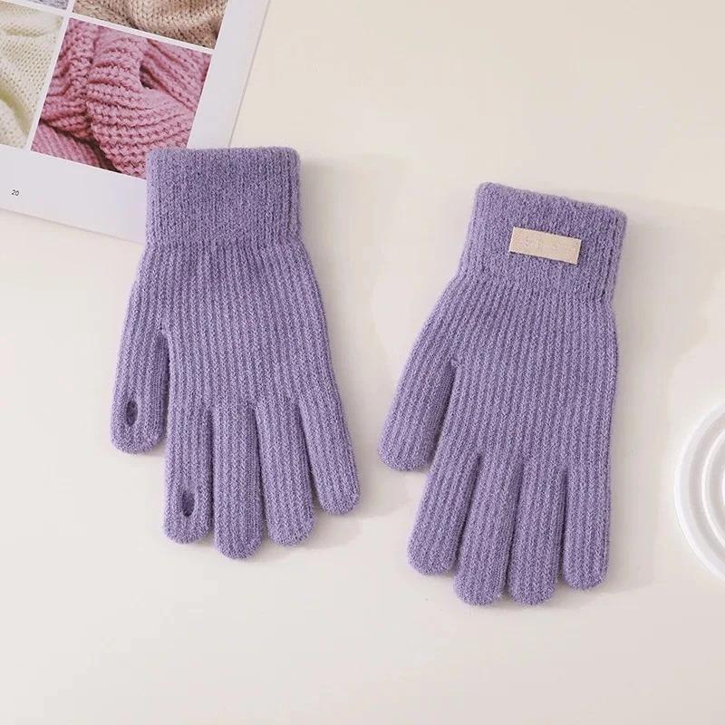 Touchscreen Winter Gloves Thick Elastic Knitted Warm Cold Resistant for Men Women Outdoor Daily Work Gloves Winter Gloves