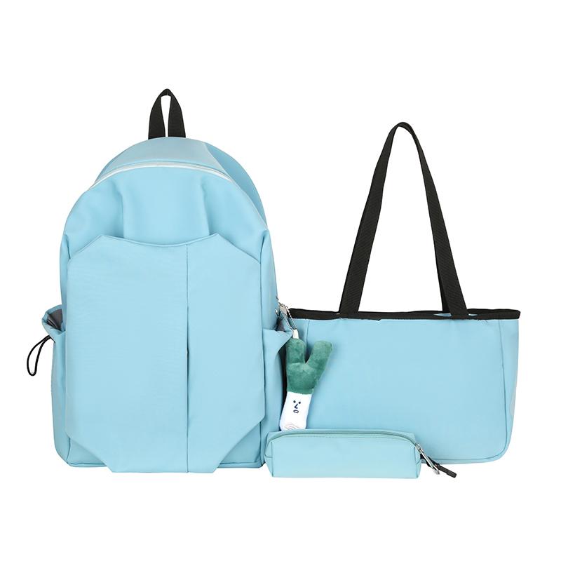 

Рюкзак из трех предметов, школьный рюкзак для девочек, рюкзак большой емкости с сумкой на плечо, сумка-ручка синий
