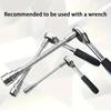 Wrench Sleeve Extension Rod Socket Wrenches, Drive Head Bendable 1/4 3/8 1/2 Drive Flexible Socket Extension Bar Ad