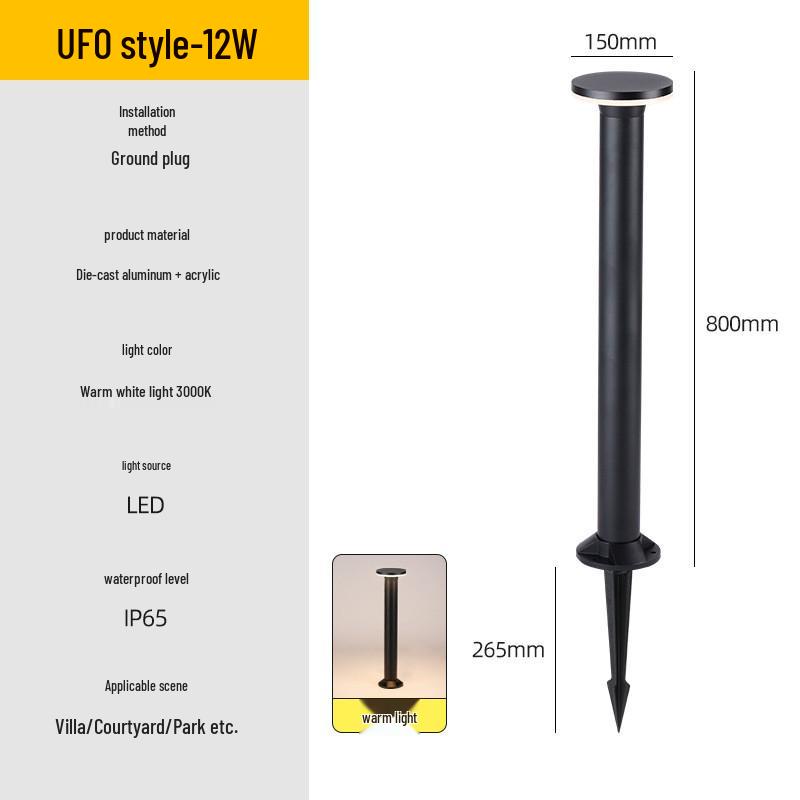 Solar Waterproof Garden Lights - Ground Inserted, Outdoor Courtyard Atmosphere, 24V/220V