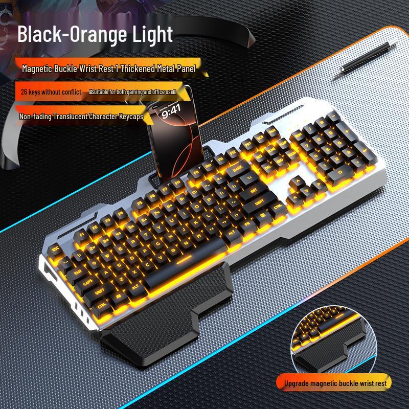 GX810 Wired Gaming Set: Mechanical Feel Keyboard, Mouse & Luminous Headset for Esports and Office.