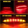 Motorcycle LED Turn Signal Light Running Rear Red Fender Amber Lamp*1 For Harley
