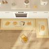 VIKAMA2PC Kitchen Wipe-Clean No-Rinse Carpet Waterproof Oil-Resistant PVC Runner Door Mat Anti-Slip Anti-Fatigue Floor Mat