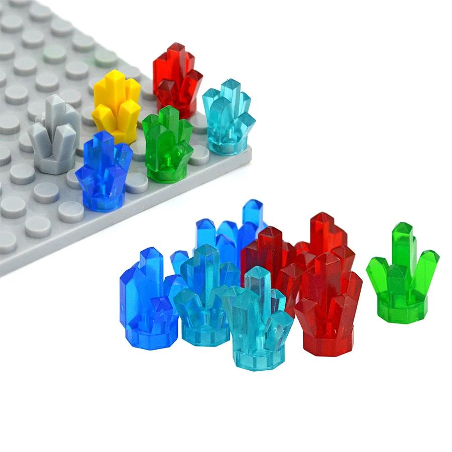 50Pcs 30385 Crystal Stone Painted Gem MOC Gemstone Ore Building Block Particles Model Accessories Compatible Brick Leduo Toys