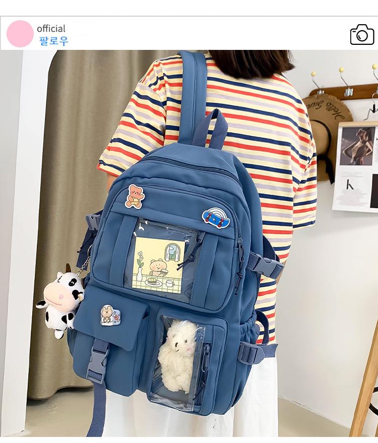 Women's Korean Style Student Backpack - Oxford Cloth Harajuku Schoolbag for Primary & Middle School