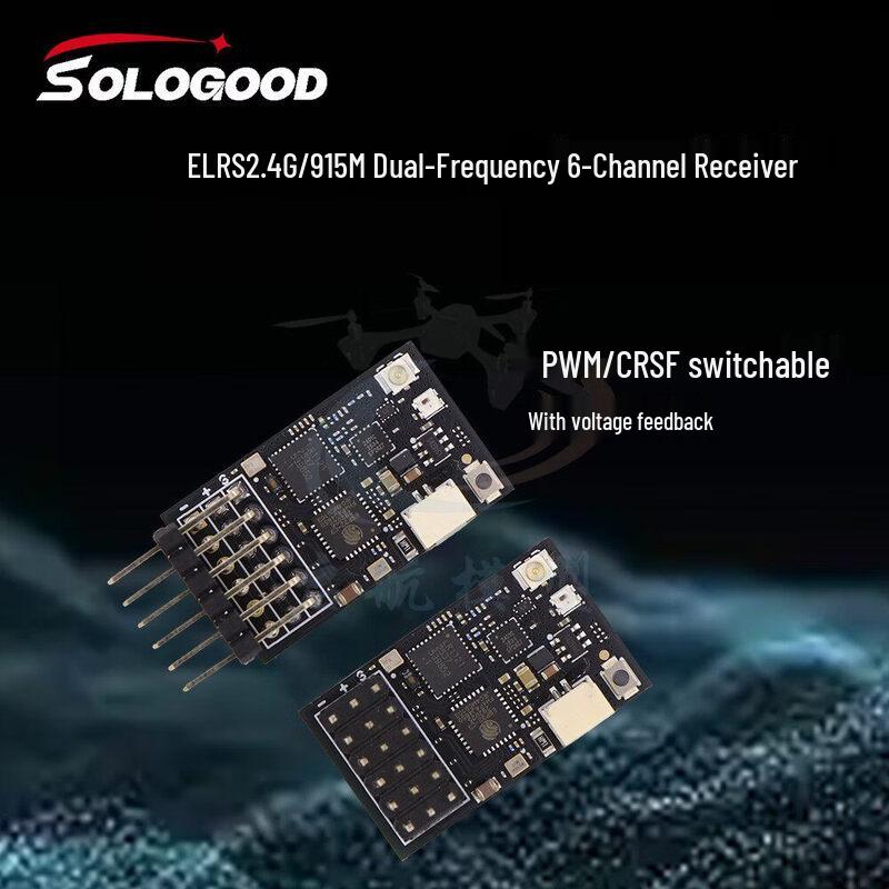 

Sologood ELRS 2.4G/915M Dual-Band 6-Channel Receiver