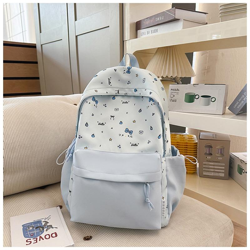 New Highvalue Japanese Fresh and Sweet Literary and Cute Cartoon Backpack Junior High School Students Lightweight Travel Backpack