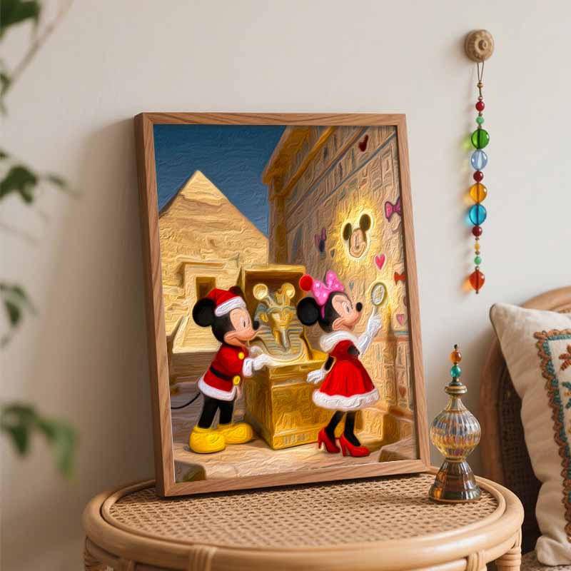 Disney Egyptian Pyramid Exploration Oil Paint Digital Painting Art Kit FillIn Painting Home Decor