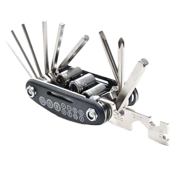 16-in-1 Foldable Bicycle Repair Tool Set - Hex Keys & Wrenches for Mountain Bikes