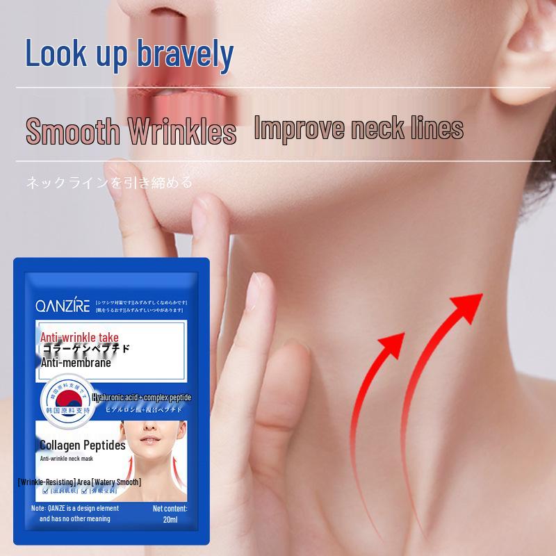 Oryginalna Maska na Szyję z Kolagenem Peptydowym: Przeciwzmarszczkowy, Nawilżający, Nawilżający, Ujędrniający, Redukuje zmarszczki na szyi