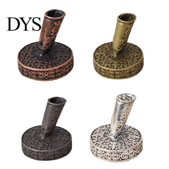 Decorative Metal Pen Socket Vintage Round Holder, Durable Exquisite Carved Desktop Ornament, Calligraphy Base Dip Pens And Quill Supply, for