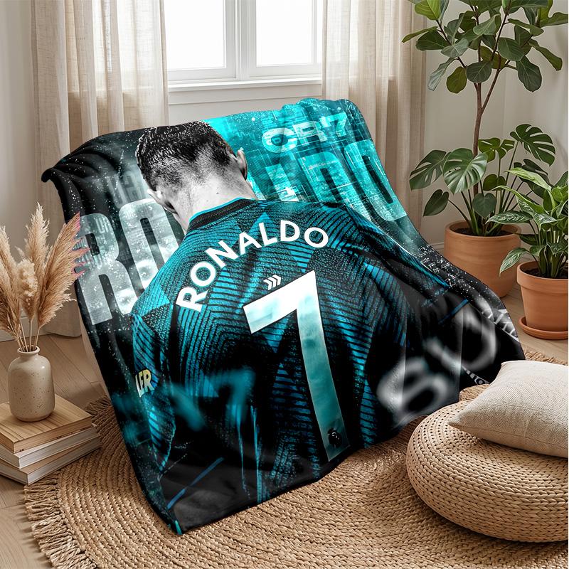 Cristiano Ronaldo Theme blanket Soft Flannel Blanket Plush Throw Blanket Cozy Sofa Bed Blanket for Home Decor