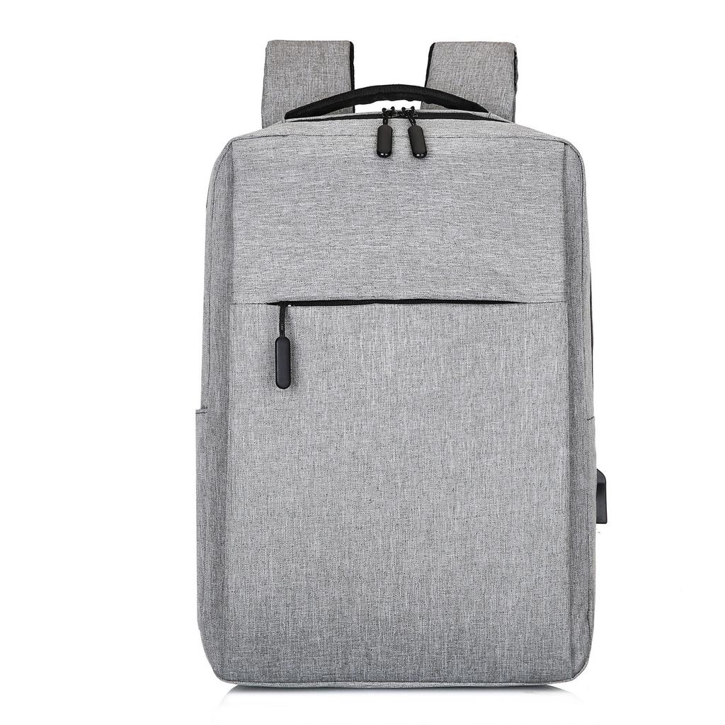 Schoolbag simple backpack usb charging men's computer bag, large capacity casual business laptop backpack