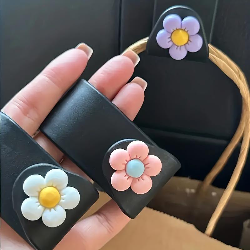 1Pcs Cute Flower Pattern ABS Seat Headrest Hangers for Vehicle Interior Organization