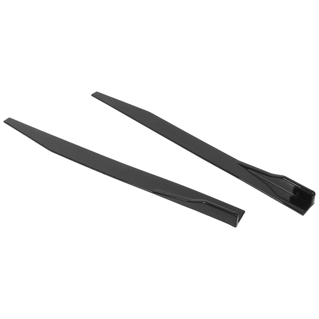 2pcs Car Side Skirt Splitter Lip Winglet Diffuser Universal for Sedan and Hatchback 120cm 47.2in Glossy Black