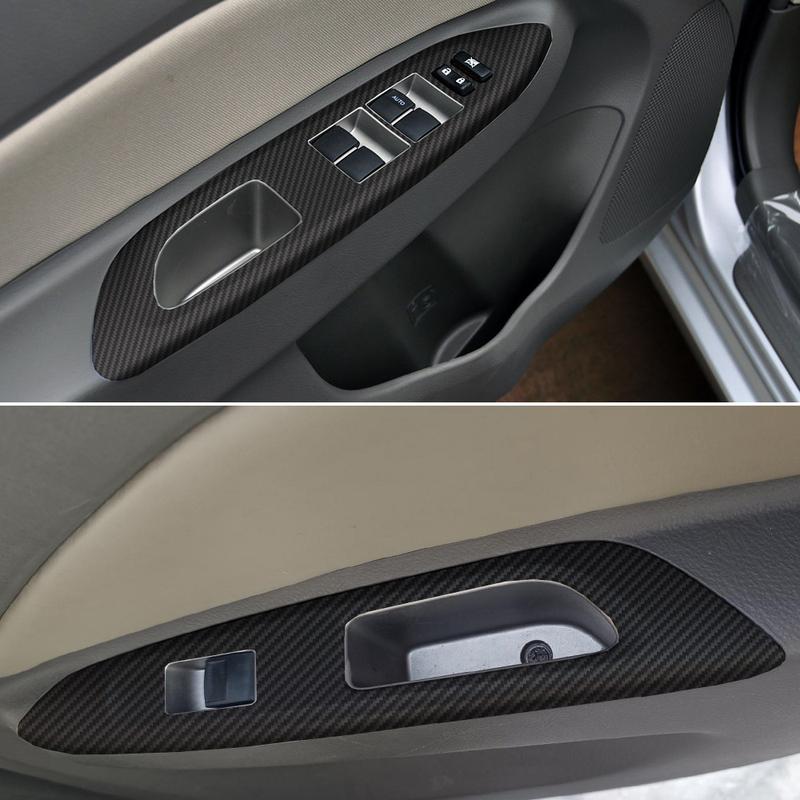 Car Interior Sticker Gear Box Protective Film For Toyota Vios 2008-2013 Car Gear Panel Sticker Carbon Fiber Black